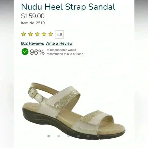 SAS Sandals NUDU Silver Mist SZ 11WW Hook &‎ Loop Closure - Picture 1 of 6